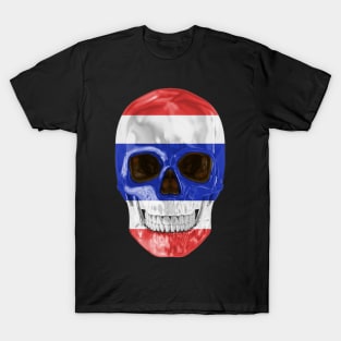 Thailand Flag Skull - Gift for Thai With Roots From Thailand T-Shirt